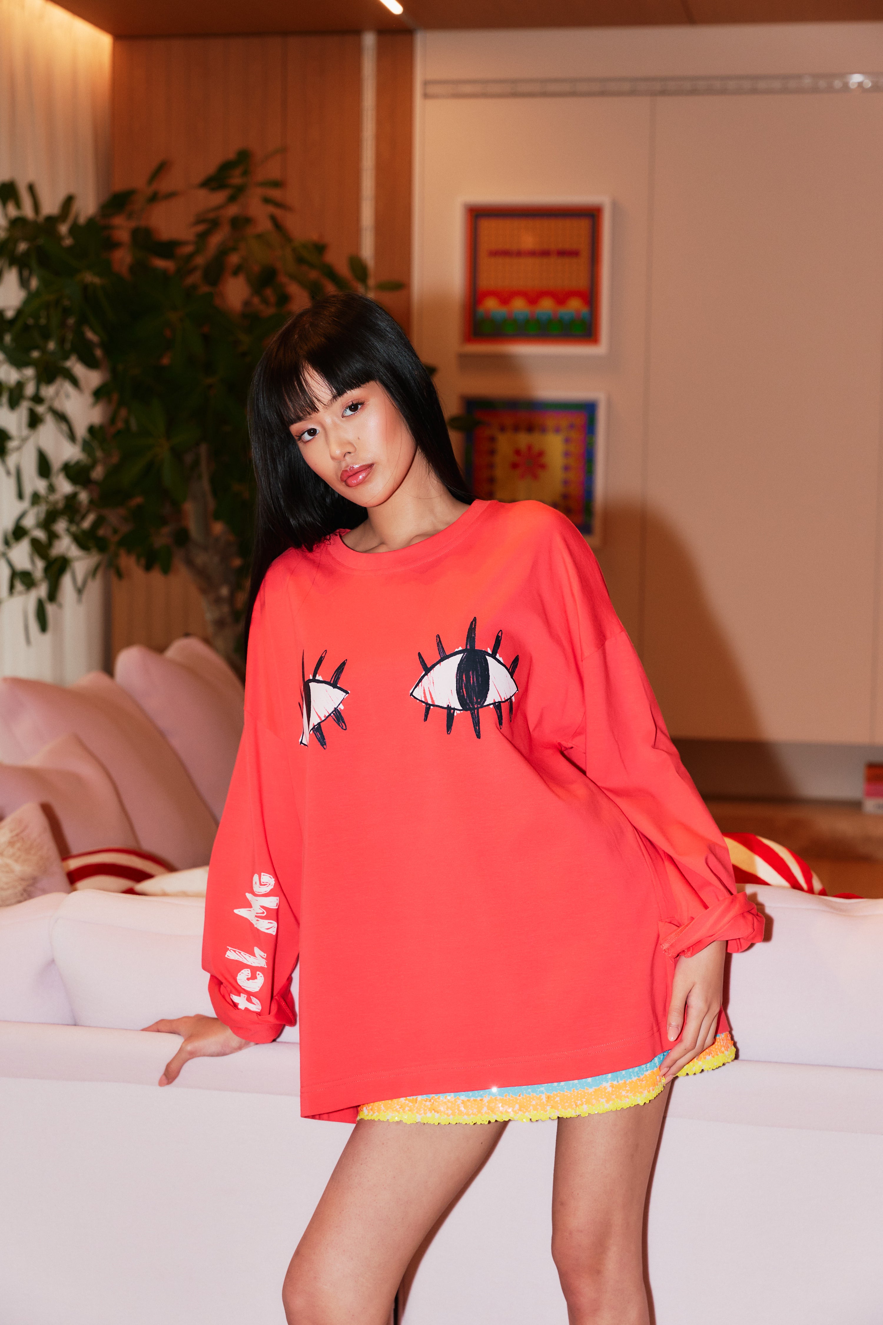 EYES LONGSLEEVE CORAL