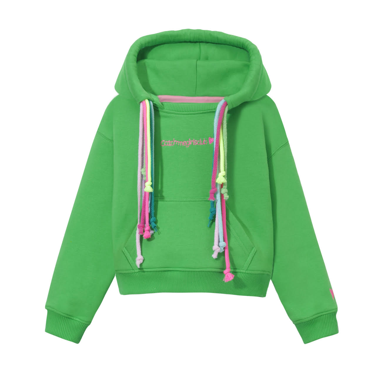 THANX GOD IM CATCHMEGIRL MINI HOODIE GREEN