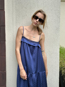 TULUM DRESS LONG NAVY