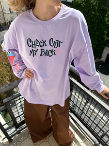 CHECK OUT MY BACK LONGSLEEVE LILA