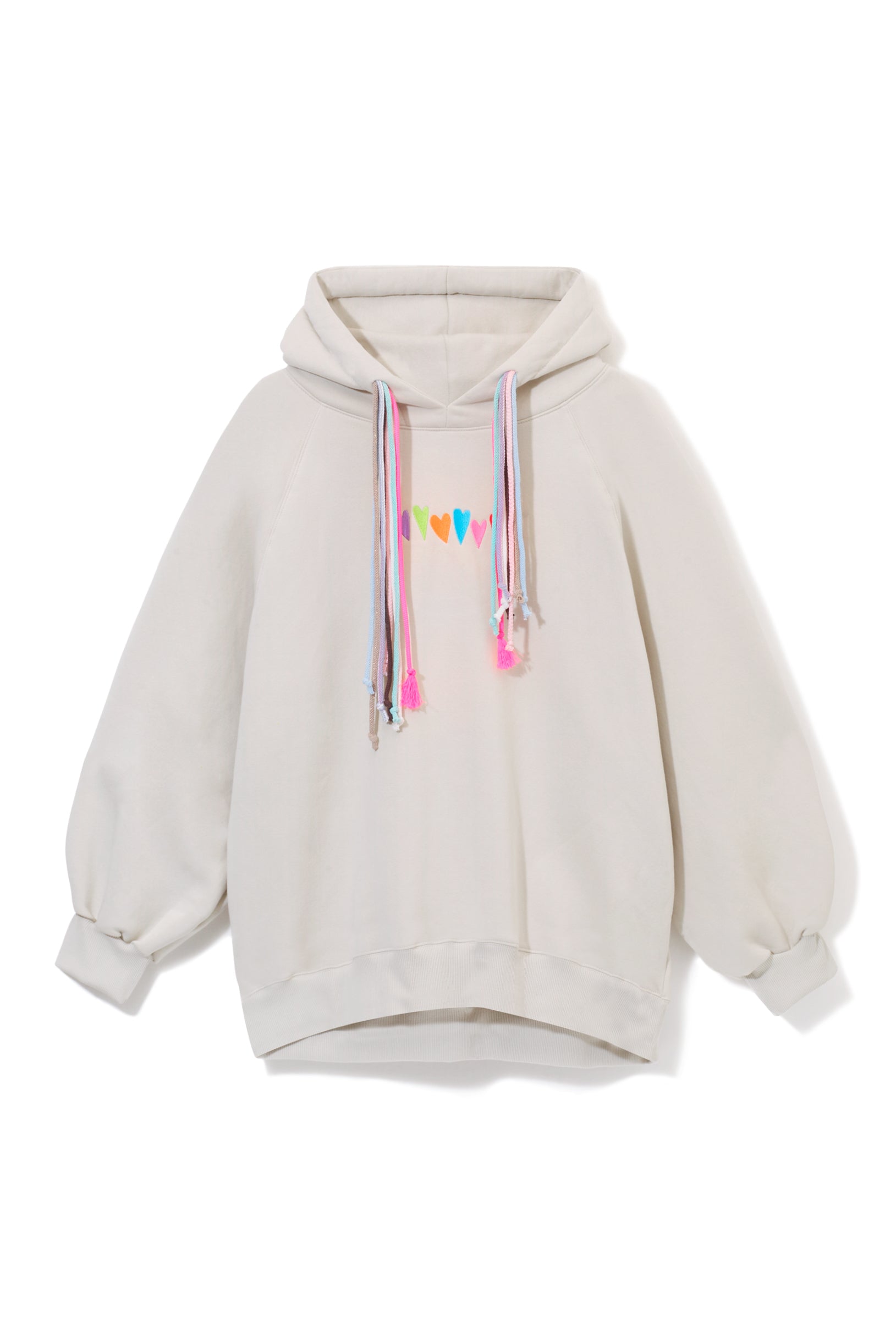 HEART HOODIE BEIGE