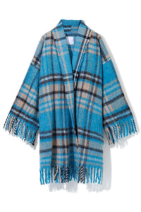 PERTH PONCHO BLUE