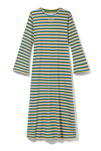 MAXI DRESS STRIPES GREEN