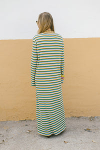 MAXI DRESS STRIPES GREEN